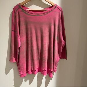 Raquel Allegra Cocoon Top in pink and green